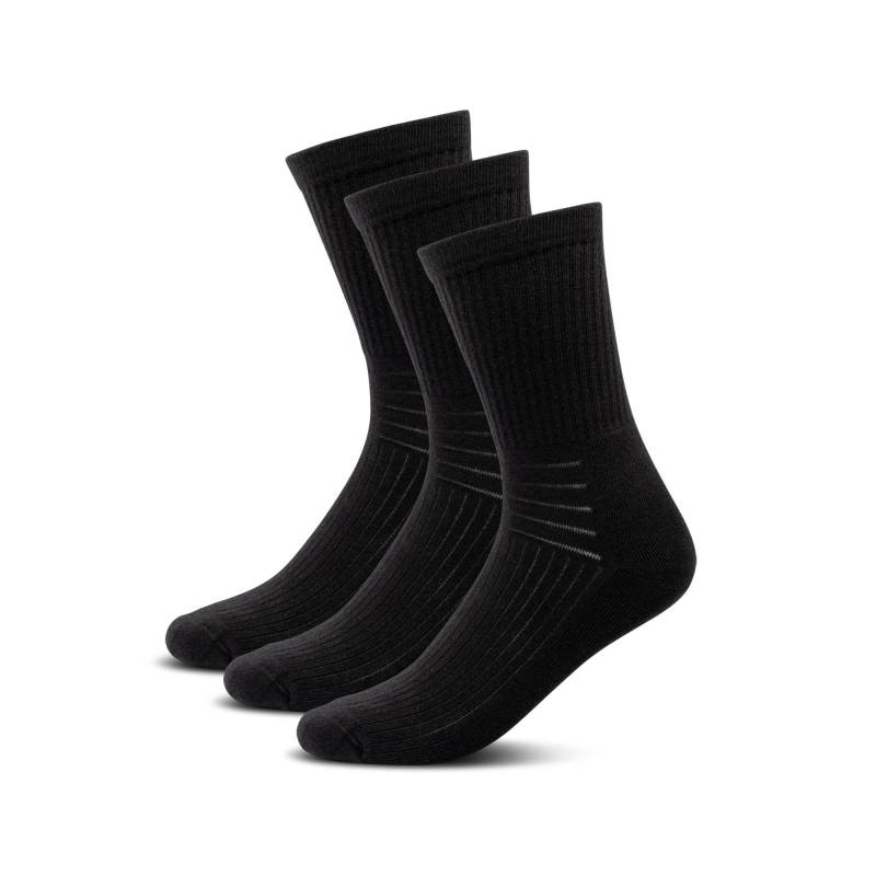 Manor Sport - Triopack, wadenlange Sp-Sock, für Herren, Black, Größe 43-46 von Manor Sport