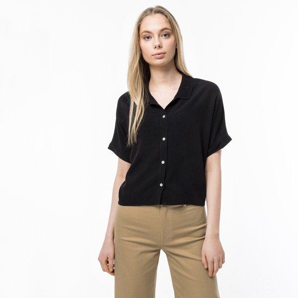 Bluse, Kurzarm Damen Black 34 von Manor Woman