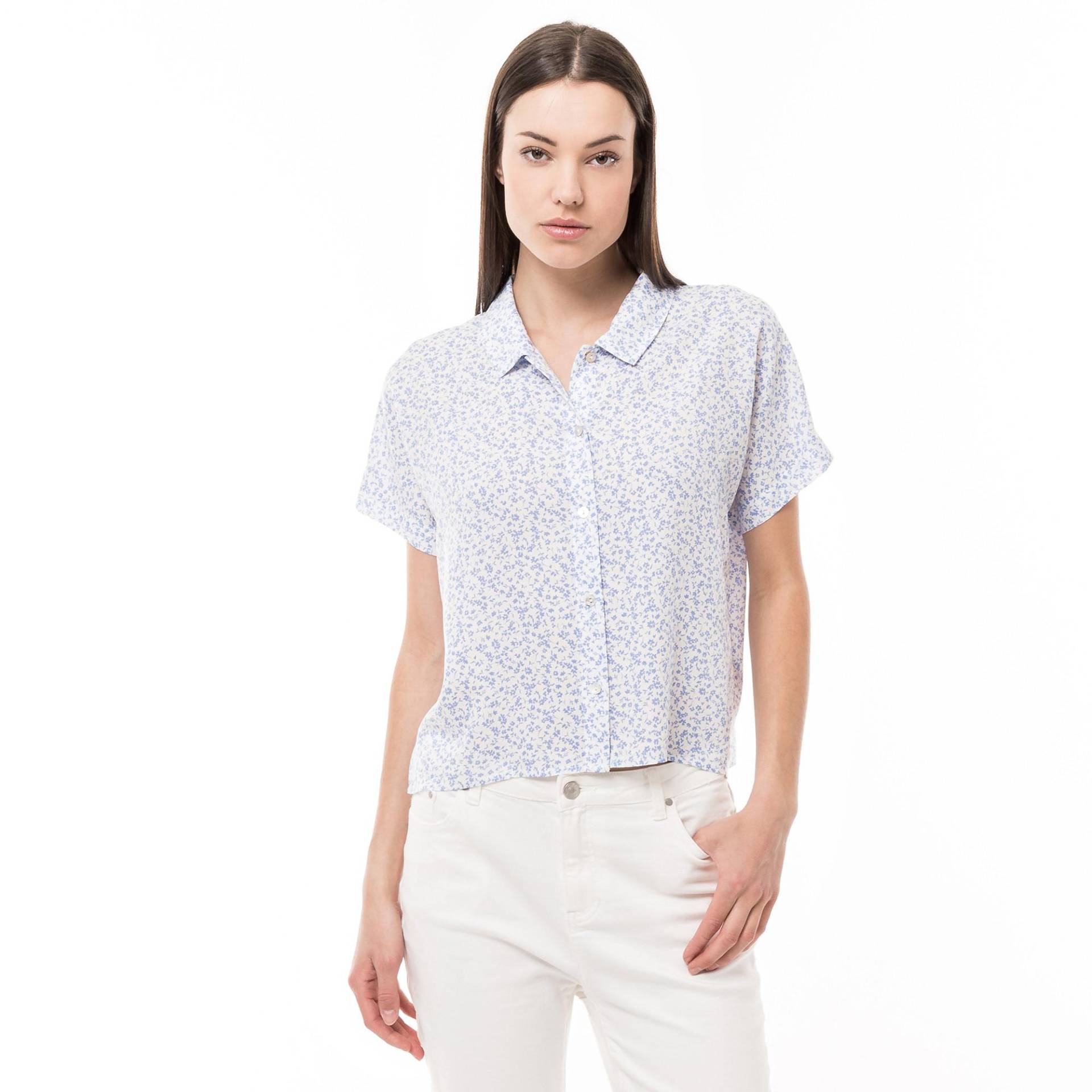 Bluse, Kurzarm Damen Hellblau 40 von Manor Woman