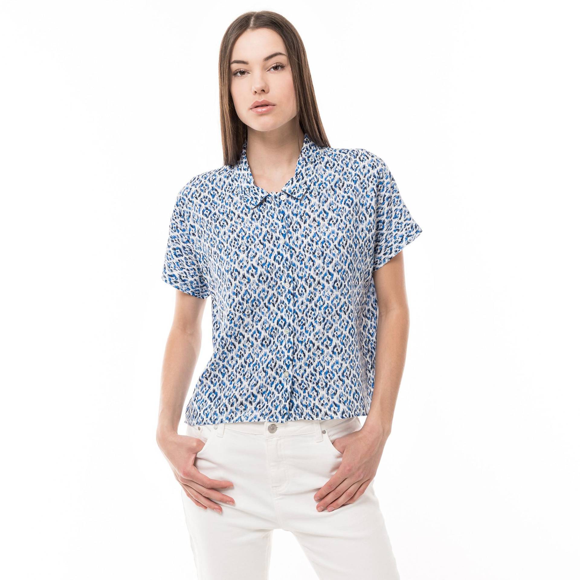 Bluse, Kurzarm Damen Marine 36 von Manor Woman