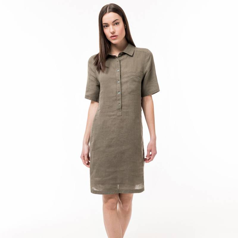 Blusenkleid, Kurzarm Damen Militärgrün 34 von Manor Woman