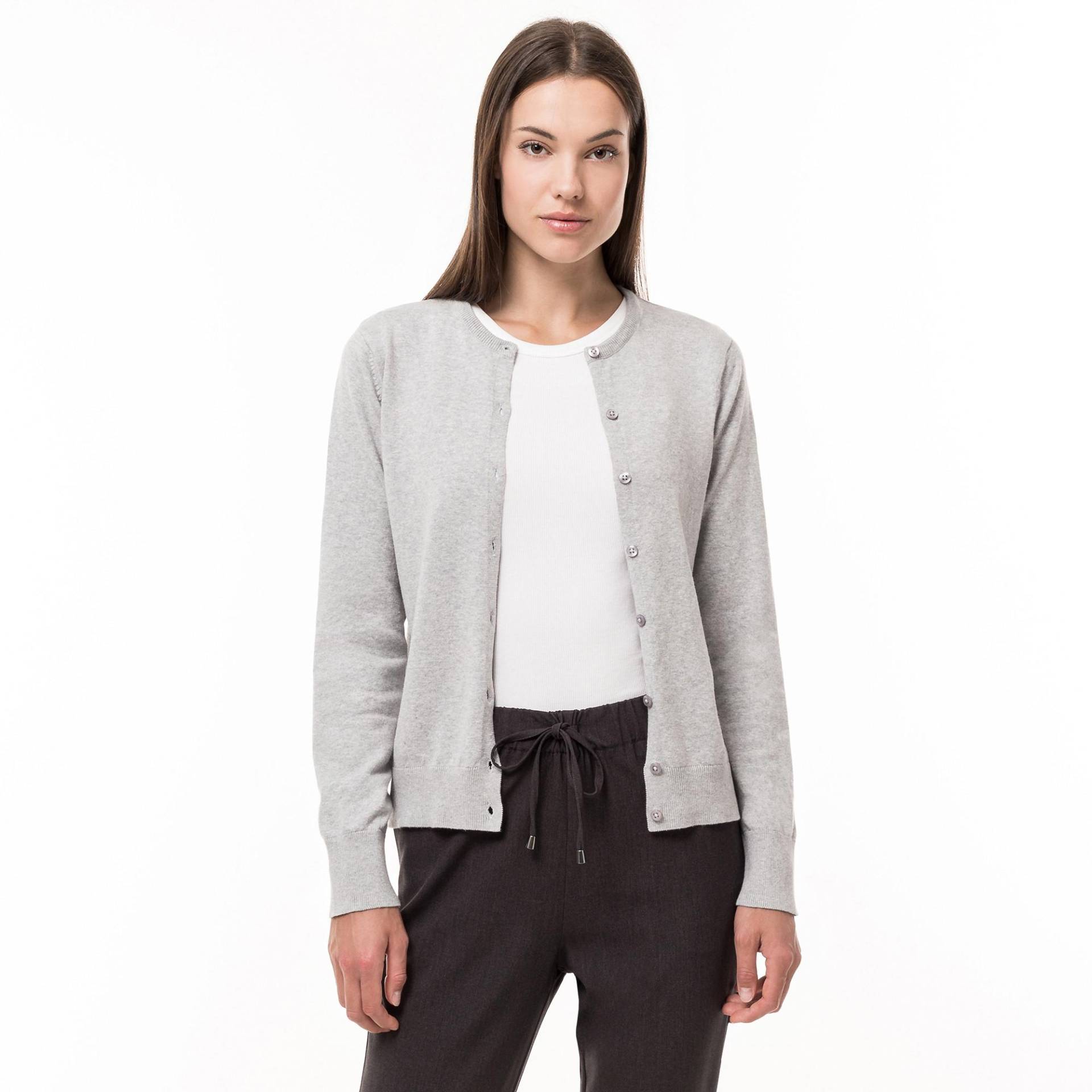 Cardigan, Langarm Damen Grau Melange M von Manor Woman