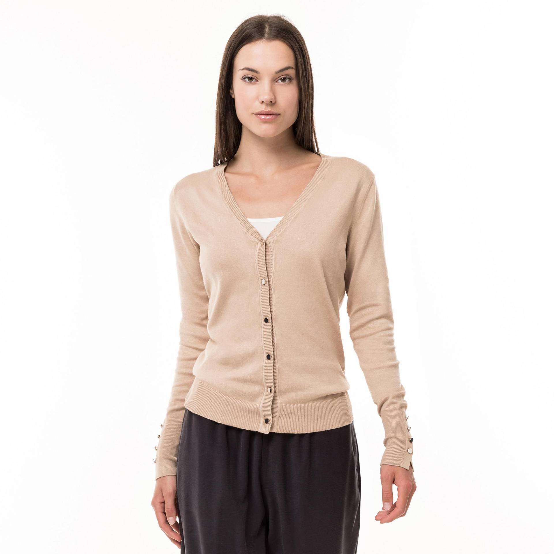 Cardigan, Langarm Damen Sand L von Manor Woman