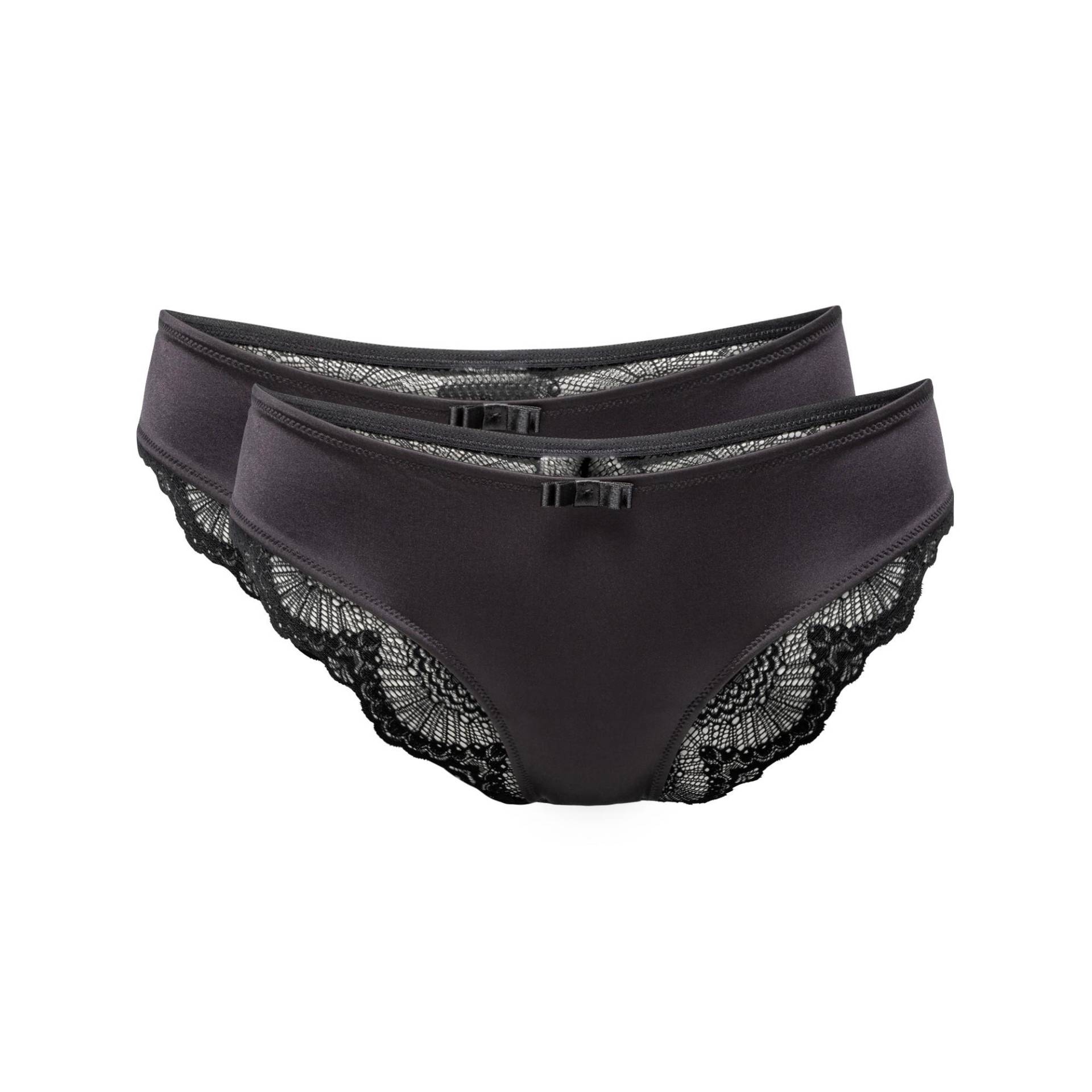 Manor Woman - Duopack Hipster, für Damen, Black, Größe L von Manor Woman