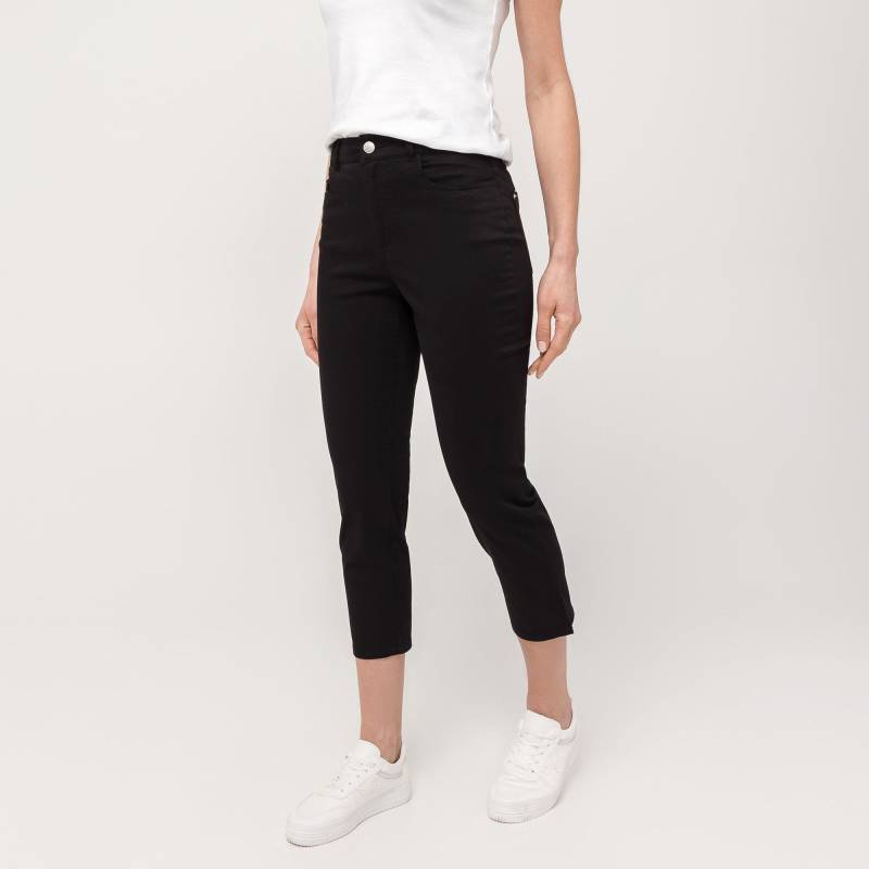 Hose, Slim Fit, 7/8-länge Damen Black 38 von Manor Woman