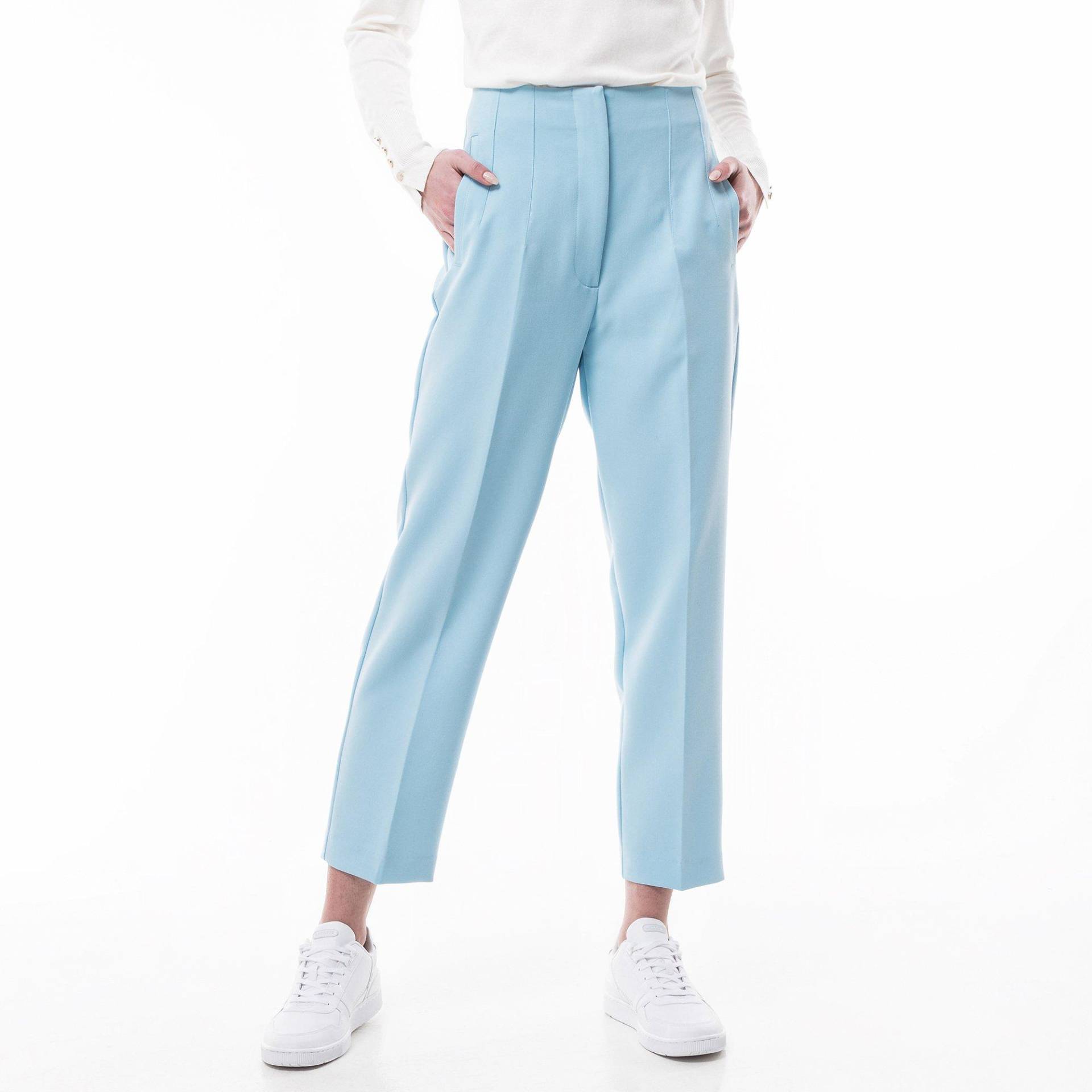 Hose, Slim Fit, 7/8-länge Damen Himmelblau 34 von Manor Woman