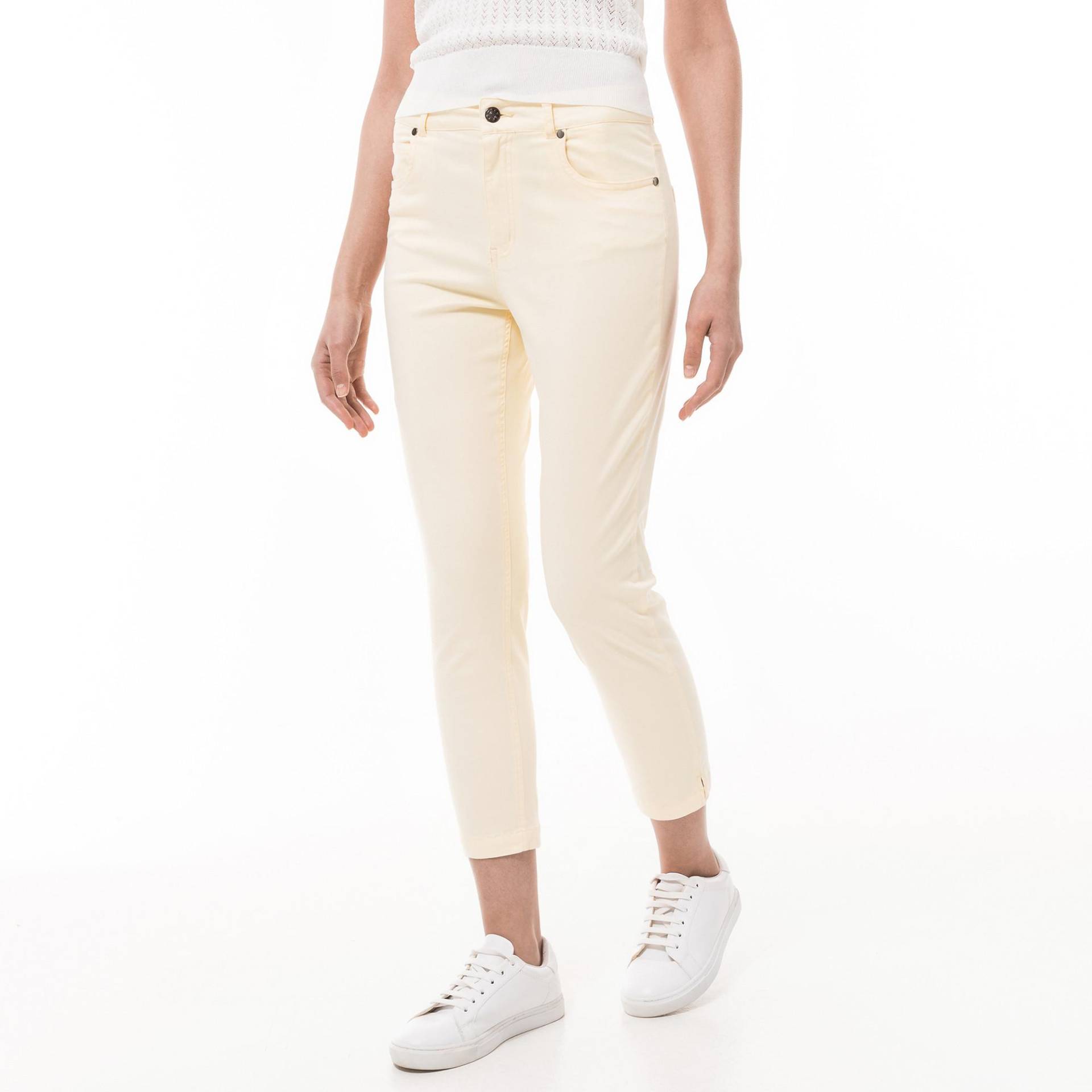 Hose, Slim Fit, 7/8-länge Damen Vanilla 42 von Manor Woman