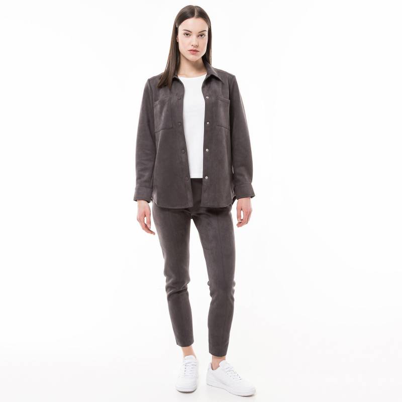 Jacke Mit Knöpfen Damen Anthrazit 34 von Manor Woman