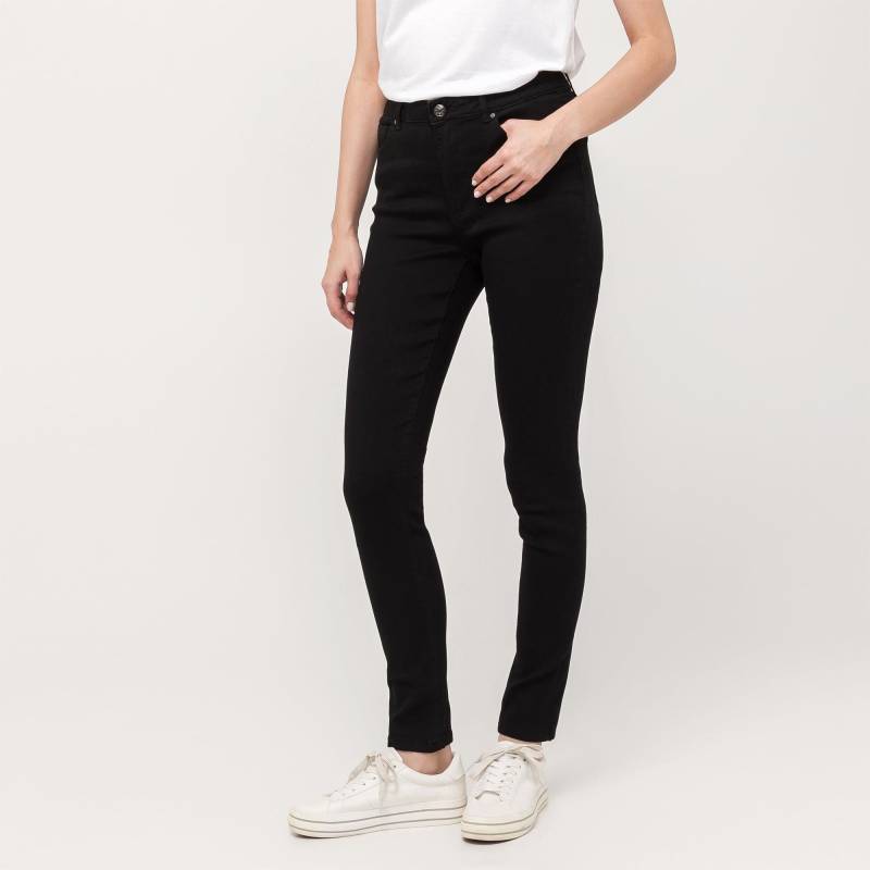 Jeans, Slim Fit Damen Black L30/W44 von Manor Woman