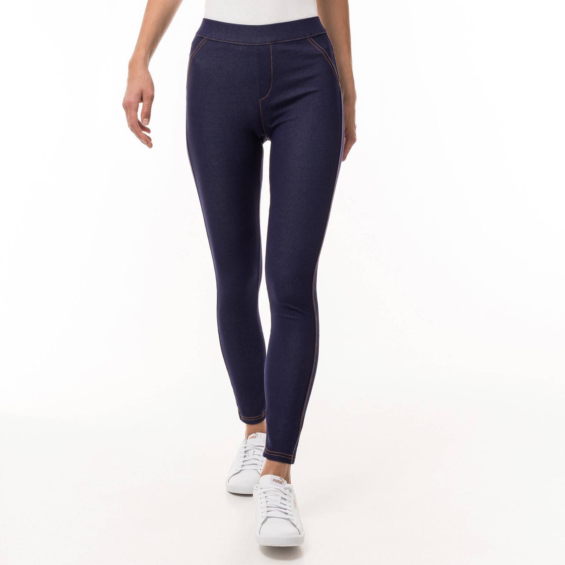 Lange Leggings Damen Blau L von Manor Woman