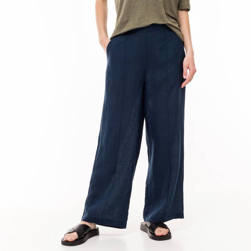 Lange Leinenhose Damen Marine 38 von Manor Woman