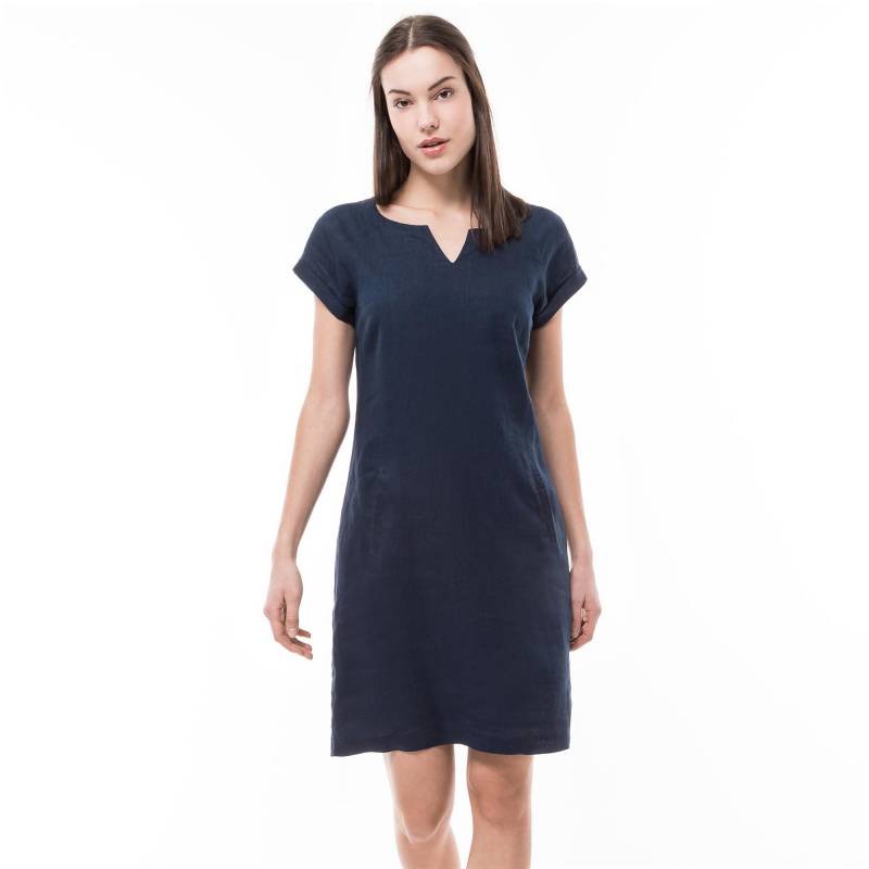 Leinenkleid, Kurzarm Damen Marine 34 von Manor Woman