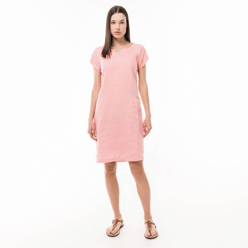 Leinenkleid, Kurzarm Damen Rosa 34 von Manor Woman