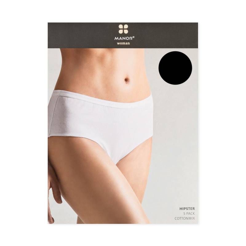 Multipack, Hipsters Damen Black XL von Manor Woman