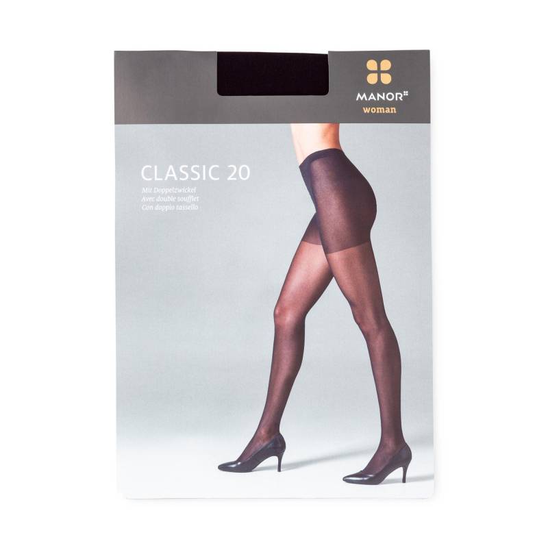 Manor Woman - Strumpfhose, 20 Den, für Damen, Black, Größe I von Manor Woman