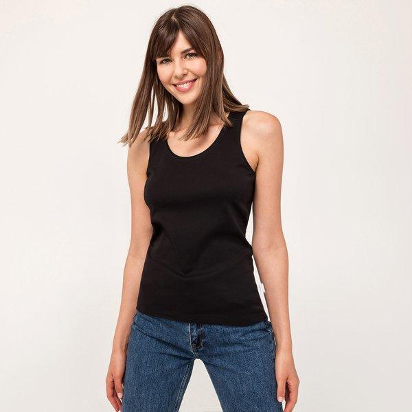 Manor Woman - Top, Rundhals, ohne Arm, für Damen, Black, Größe L von Manor Woman