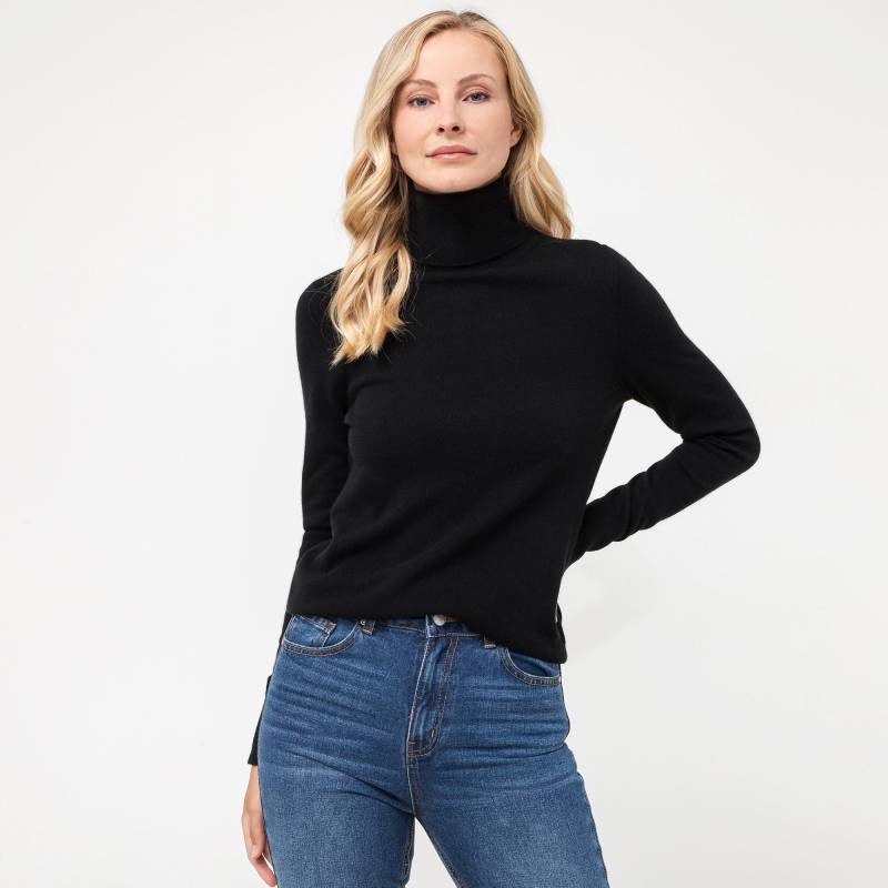 Pullover, Rollkragen, Langarm Damen Black XL von Manor Woman