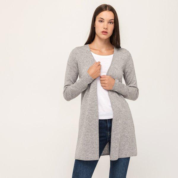 Cardigan, Langarm Damen Grau Melange L von Manor Woman