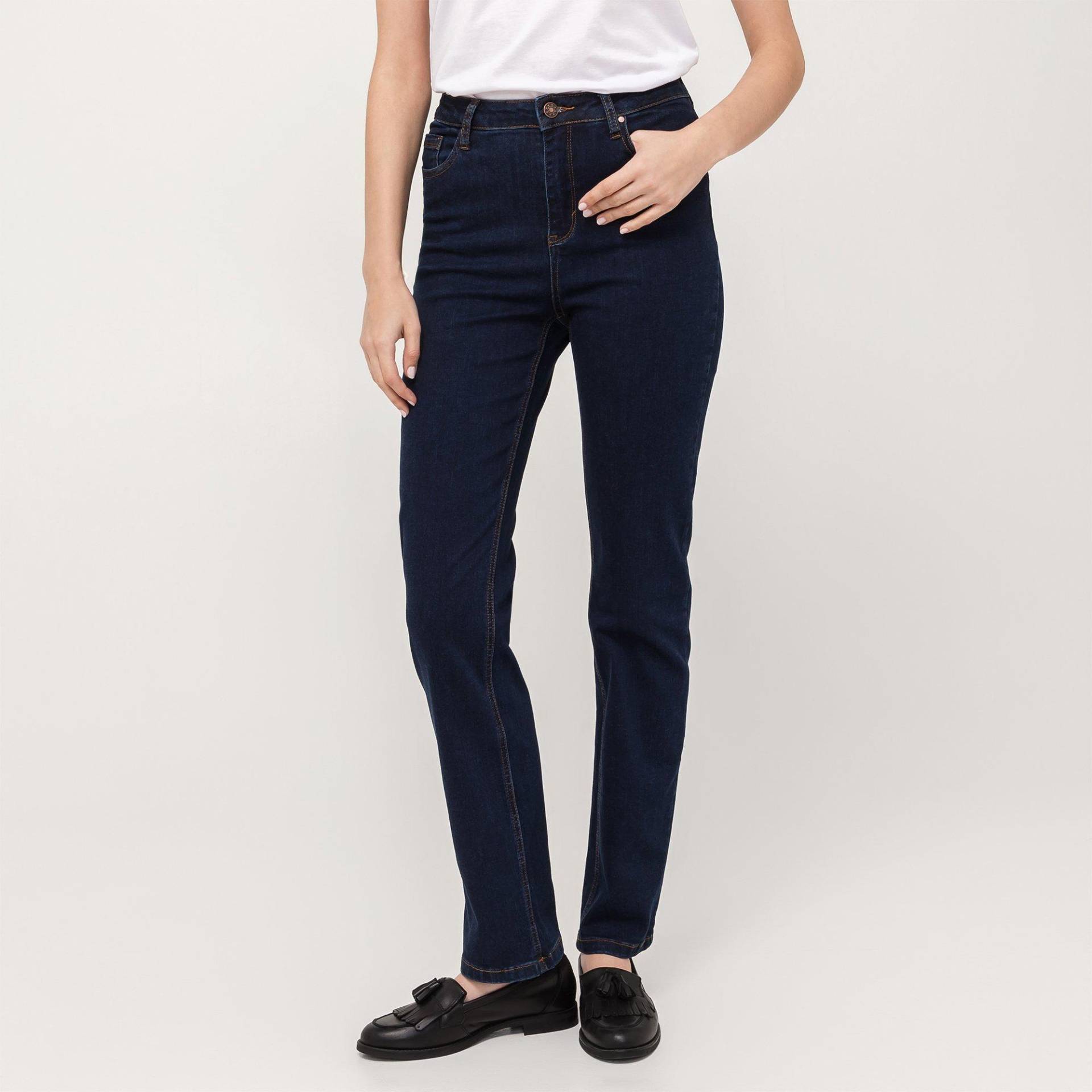 Manor Woman - Jeans, Straight Leg Fit, für Damen, Blau Denim Dunkel, Größe W34/L32 von Manor Woman