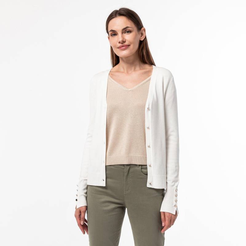 Cardigan, Langarm Damen Ecru M von Manor Woman