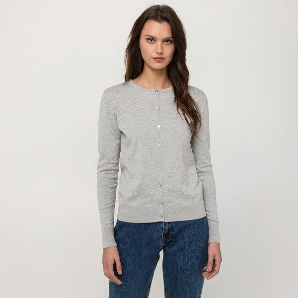 Manor Woman - Cardigan, langarm, für Damen, Grau Melange, Größe S von Manor Woman