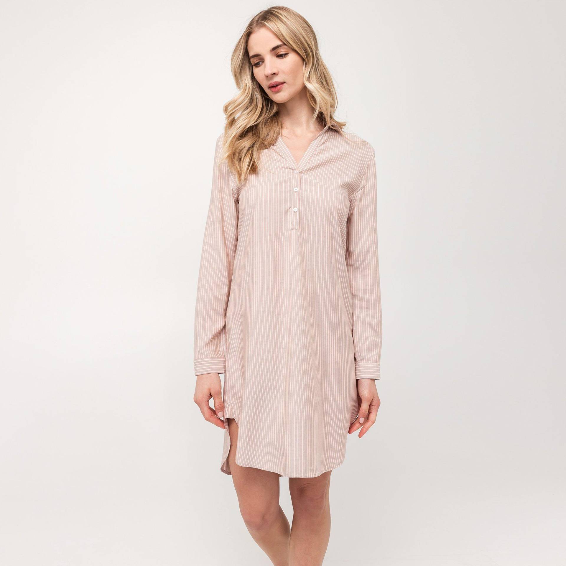 Manor Woman - Nachthemd, langarm, für Damen, Beige, Größe L von Manor Woman