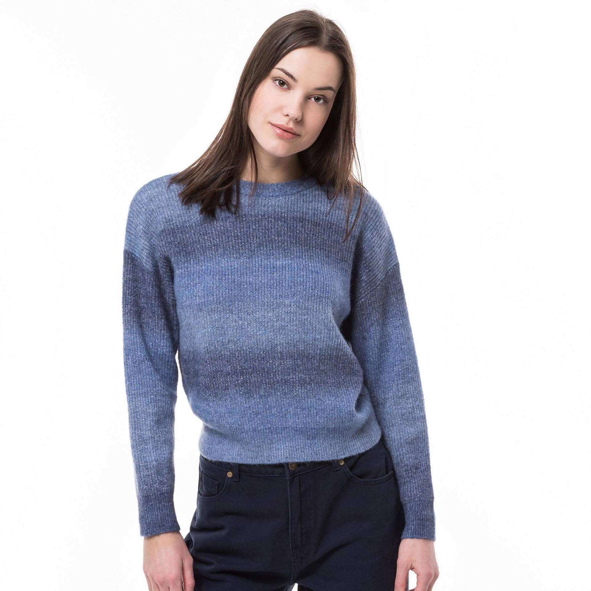 Pullover, Rundhals, Langarm Damen Aquamarine L von Manor Woman