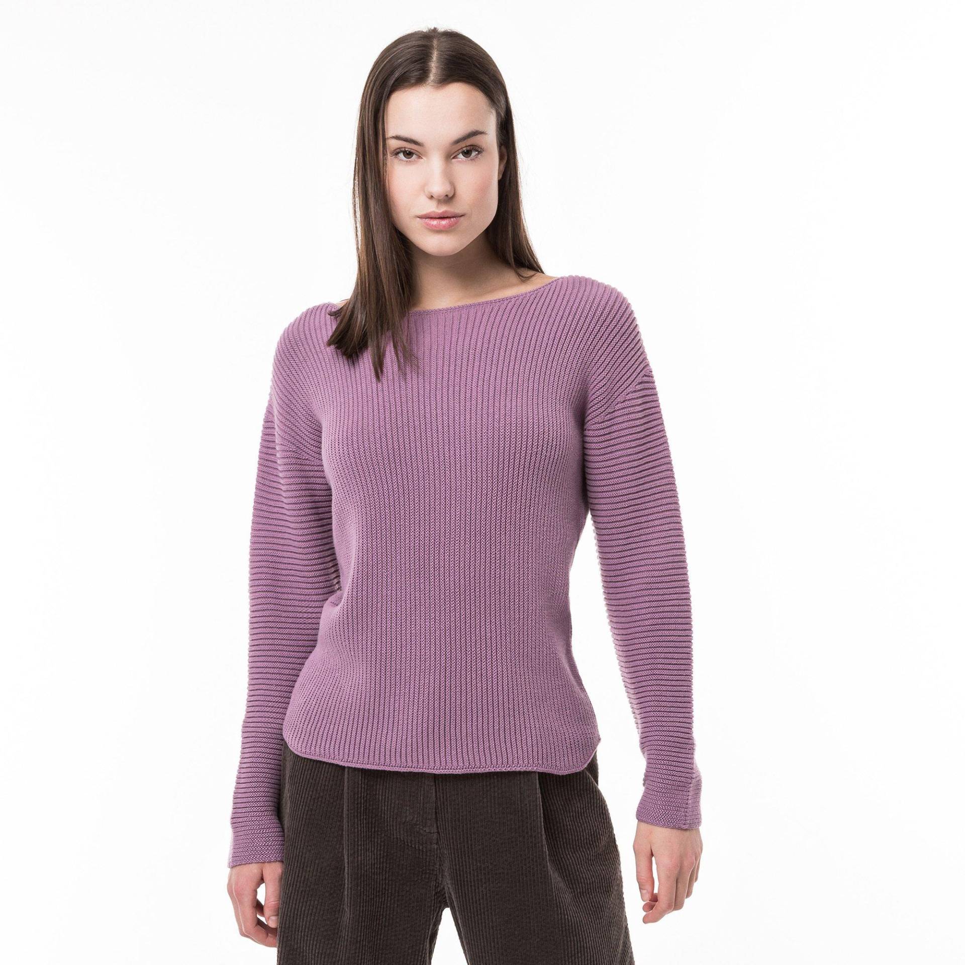 Pullover, Rundhals, Langarm Damen Malvenfarben XL von Manor Woman