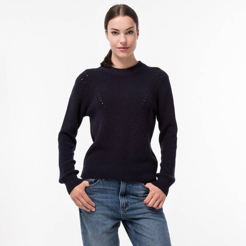 Pullover, Rundhals, Langarm Damen Marine L von Manor Woman