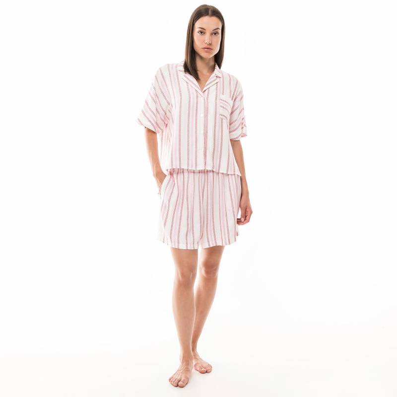 Pyjama Oberteil, Kurzarm Damen Multicolor M von Manor Woman