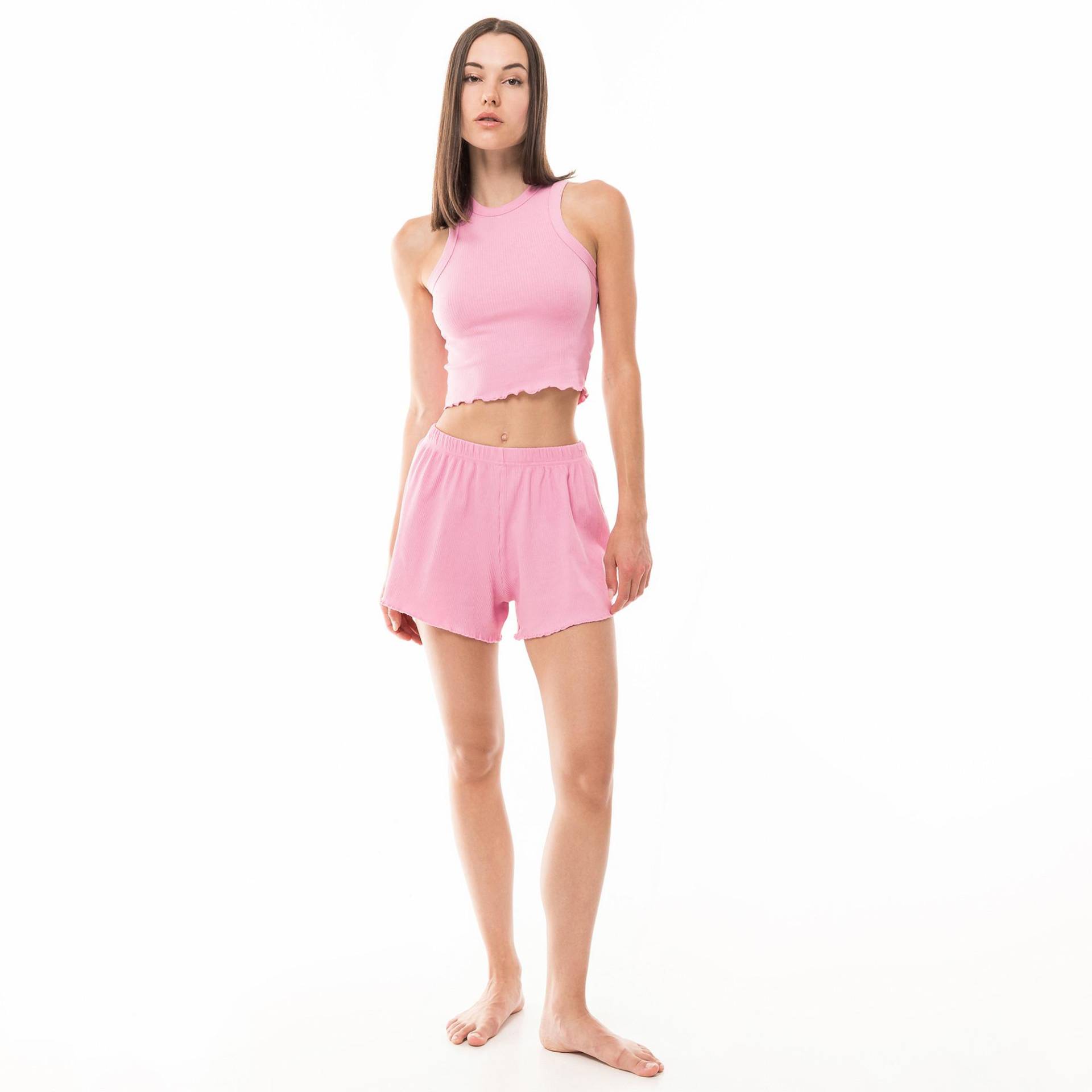 Pyjama Oberteil, Ohne Arm Damen Malvenfarben XS von Manor Woman