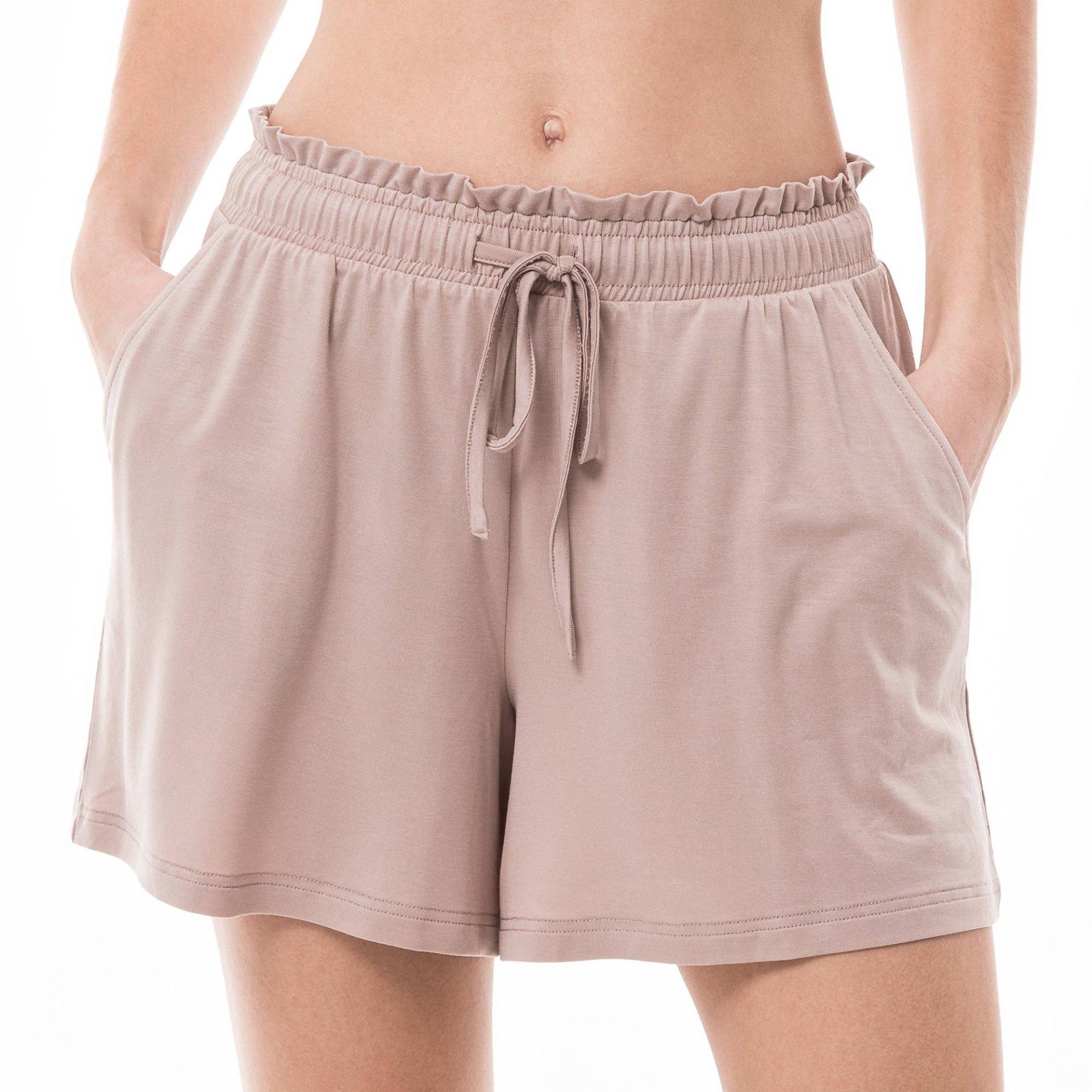 Pyjamashorts Damen Taupe S von Manor Woman