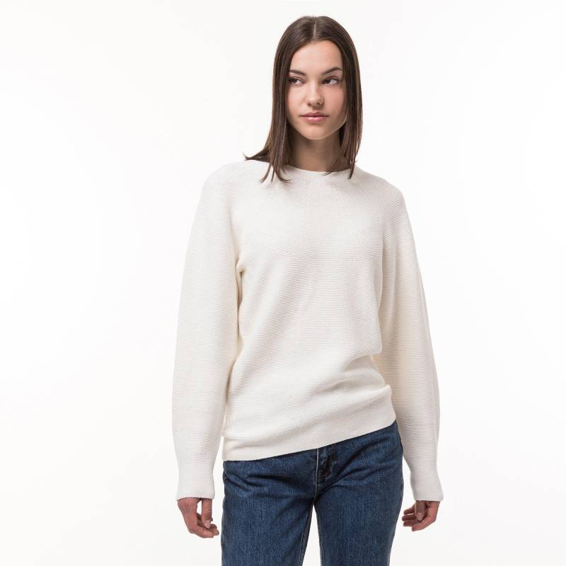 Pullover, Rundhals, Langarm Damen Ecru L von Manor Woman