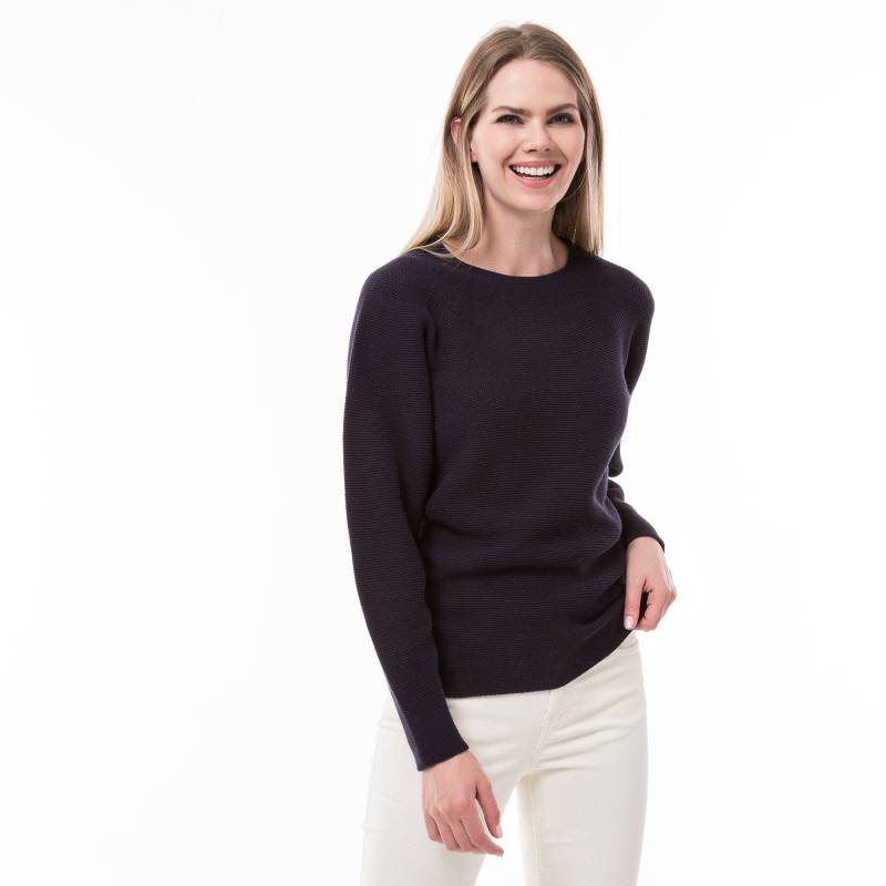 Pullover, Rundhals, Langarm Damen Marine M von Manor Woman