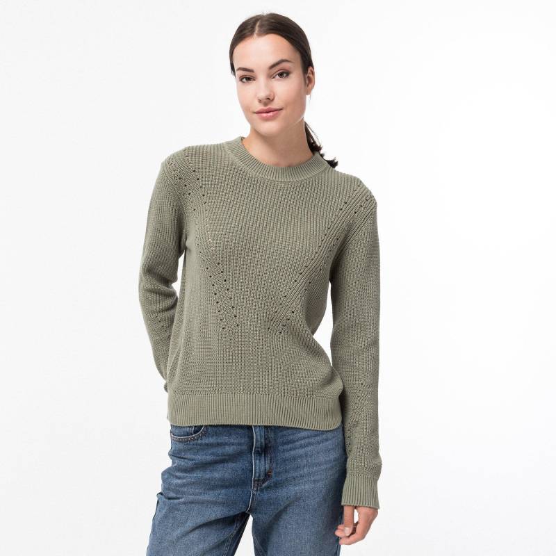 Pullover, Rundhals, Langarm Damen Militärgrün M von Manor Woman