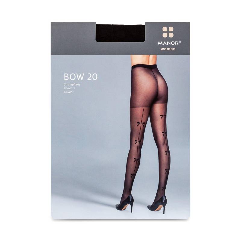 Strumpfhose, 20 Den, Gepunkte Damen Black I-II von Manor Woman