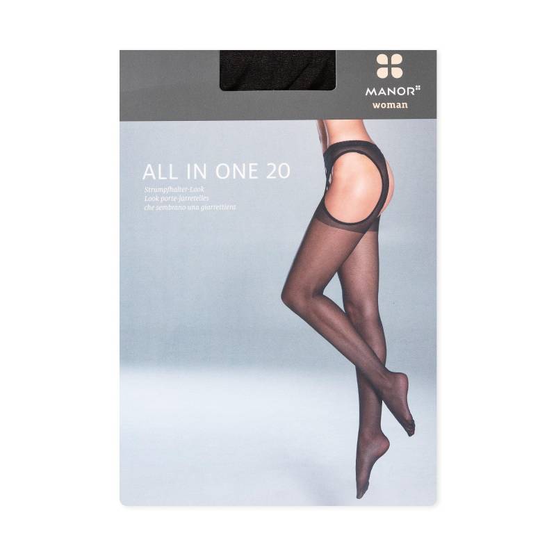 Strumpfhose, 20 Den Damen Black III-IV von Manor Woman