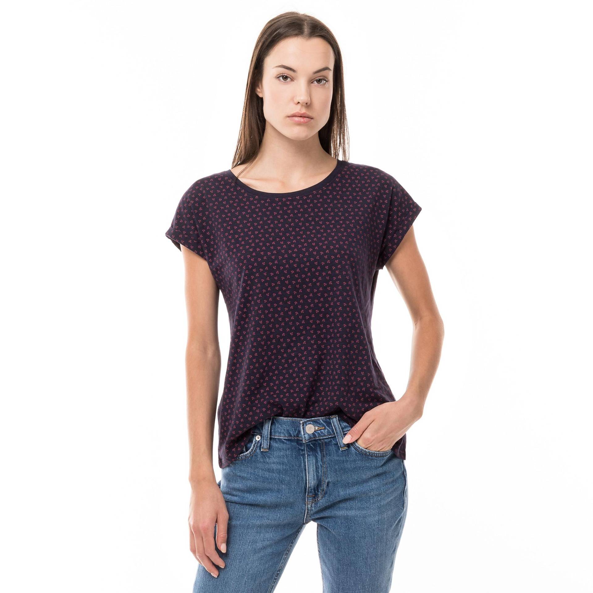 T-shirt, Kurzarm Damen Marine L von Manor Woman