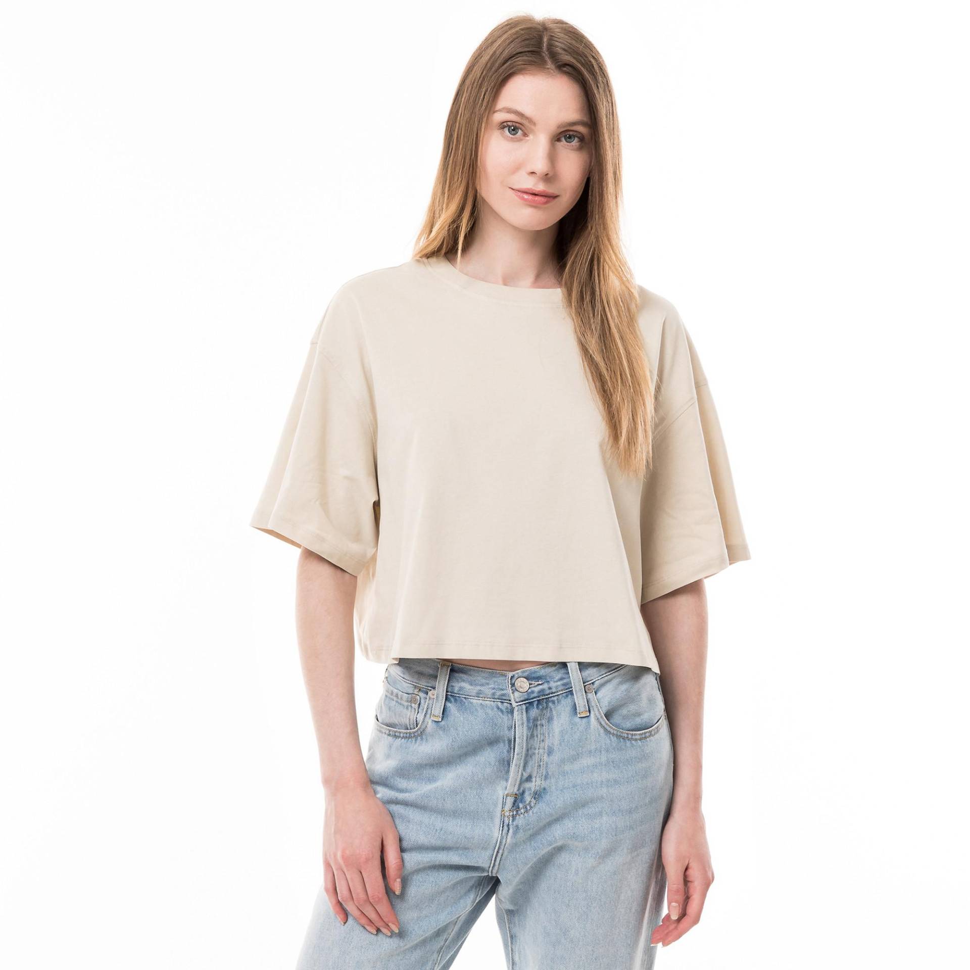 T-shirt, Kurzarm Damen Weizen L von Manor Woman