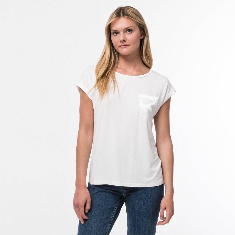 T-shirt, Rundhals, Kurzarm Damen Weiss L von Manor Woman