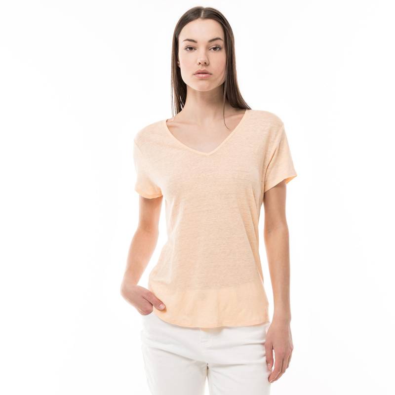 T-shirt, V-neck, Kurzarm Damen Melone M von Manor Woman