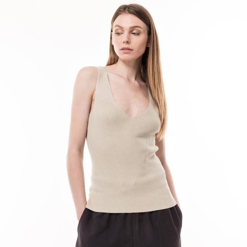 Top, V-neck Damen Weizen L von Manor Woman