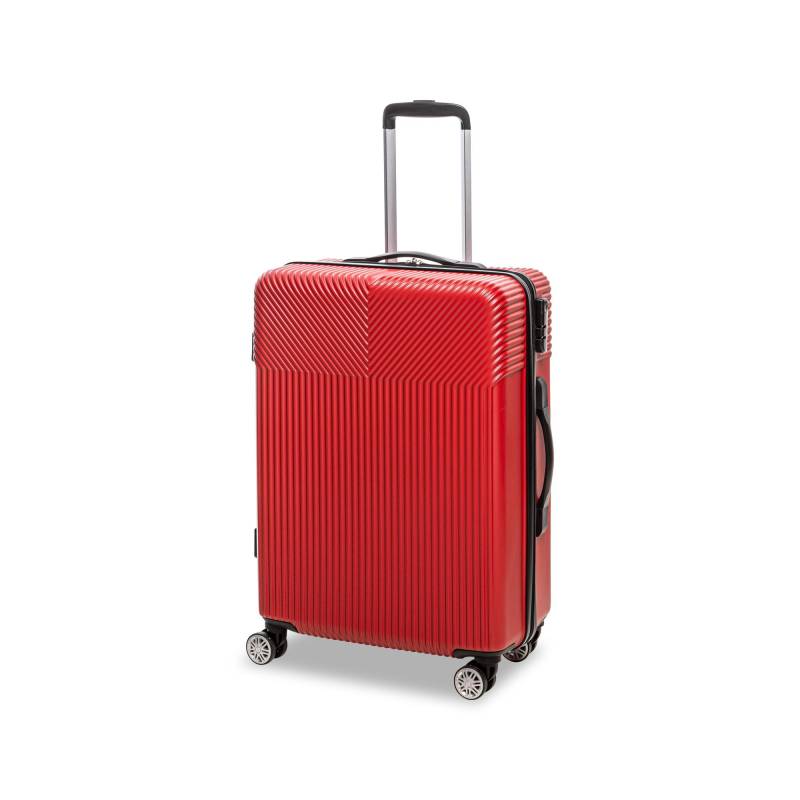 Hartschalenkoffer, Spinner Unisex Rot 64.5CM von Manor