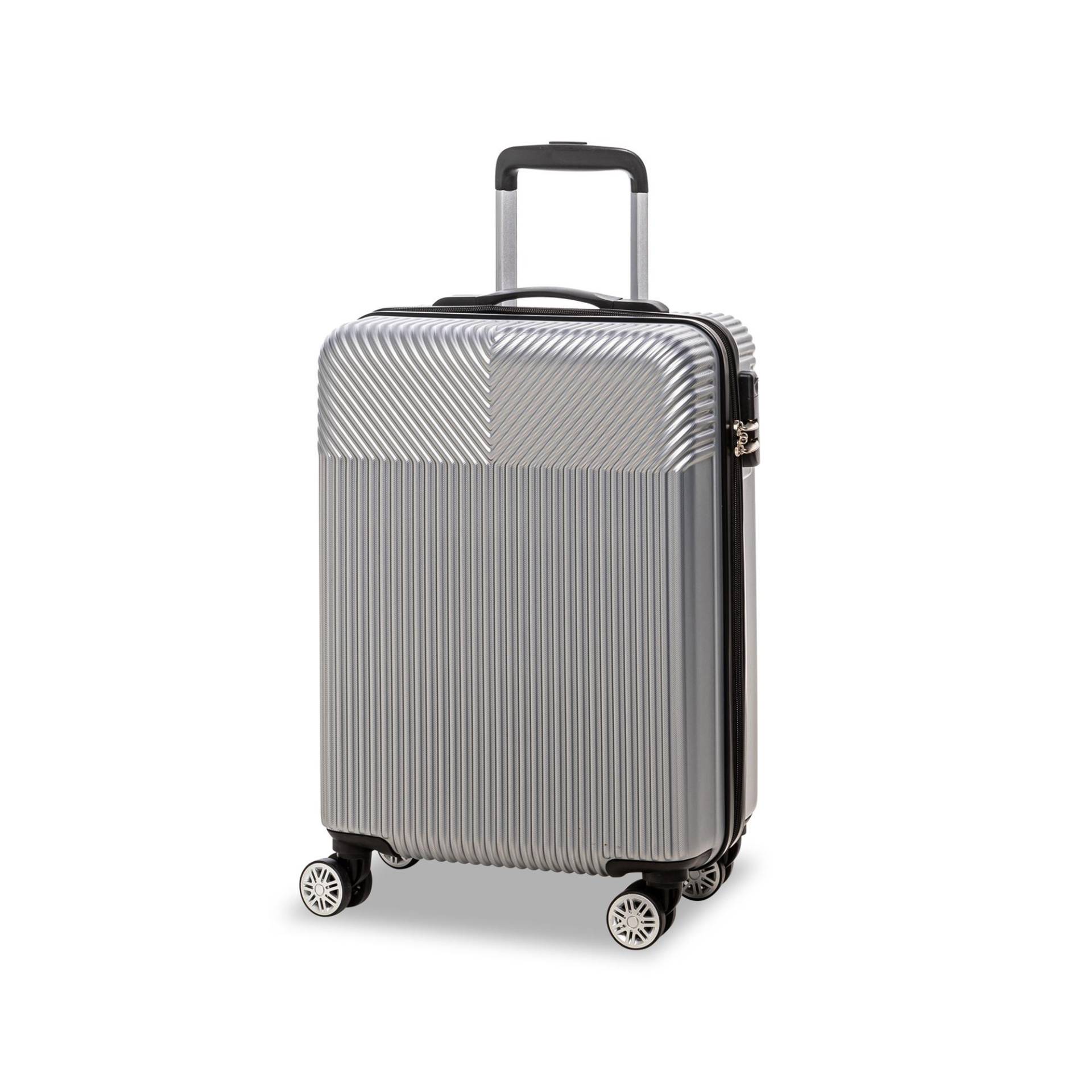 Hartschalenkoffer, Spinner Unisex Silber 55 CM von Manor