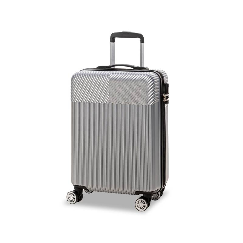 Hartschalenkoffer, Spinner Unisex Silber 55 CM von Manor