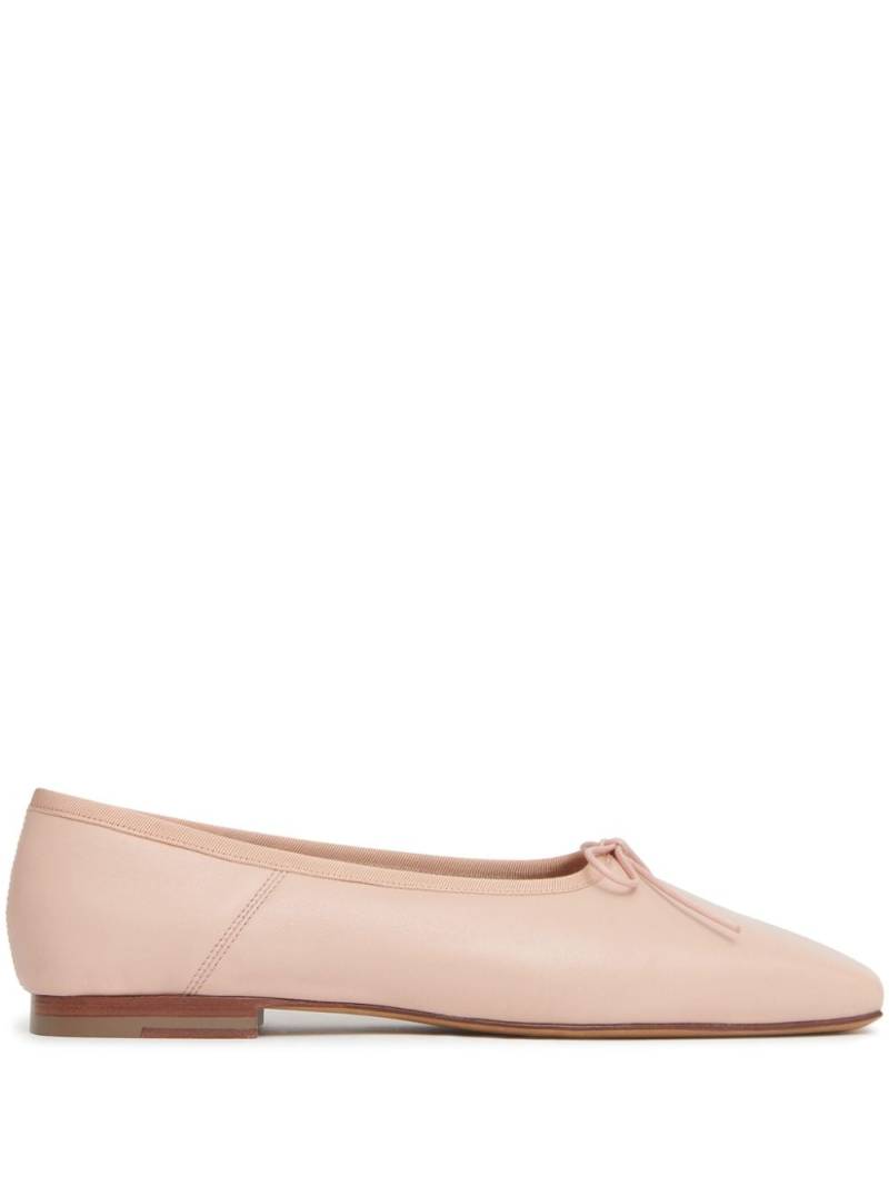 Mansur Gavriel Bianca square-toe leather ballerinas - Pink von Mansur Gavriel