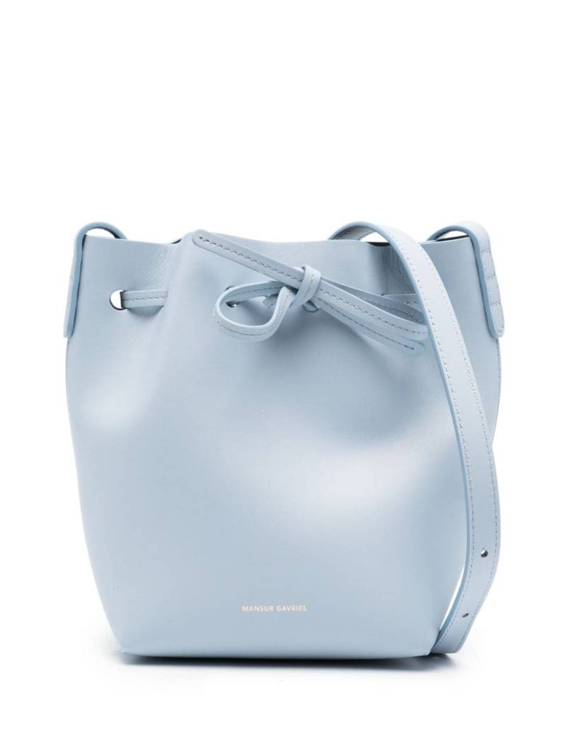 Mansur Gavriel Mini Bucket leather bag - Blue von Mansur Gavriel