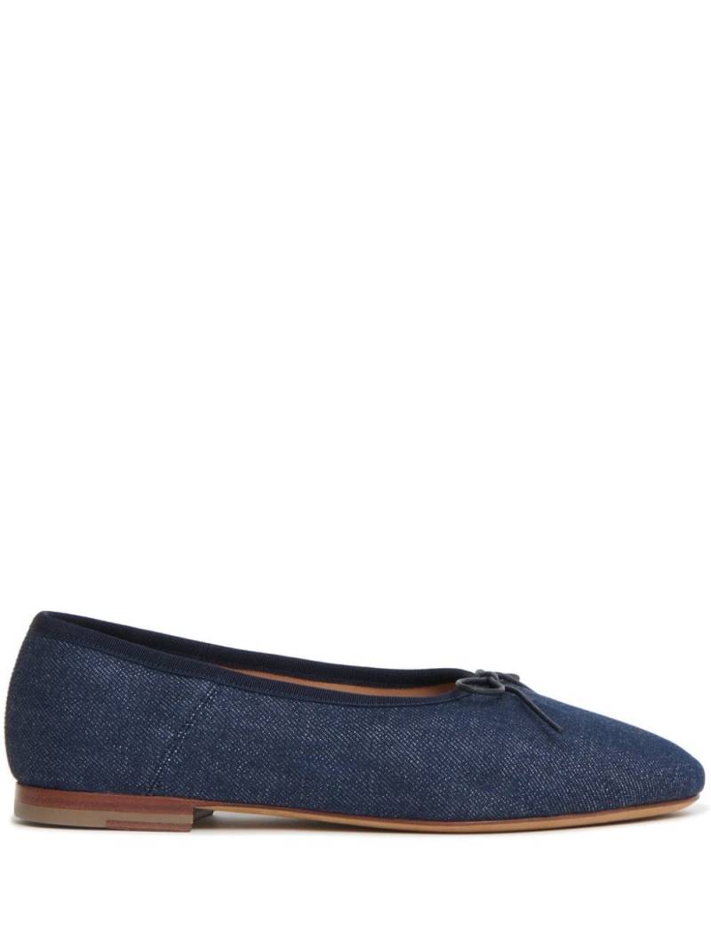 Mansur Gavriel bow-detail denim ballerina shoes - Blue von Mansur Gavriel