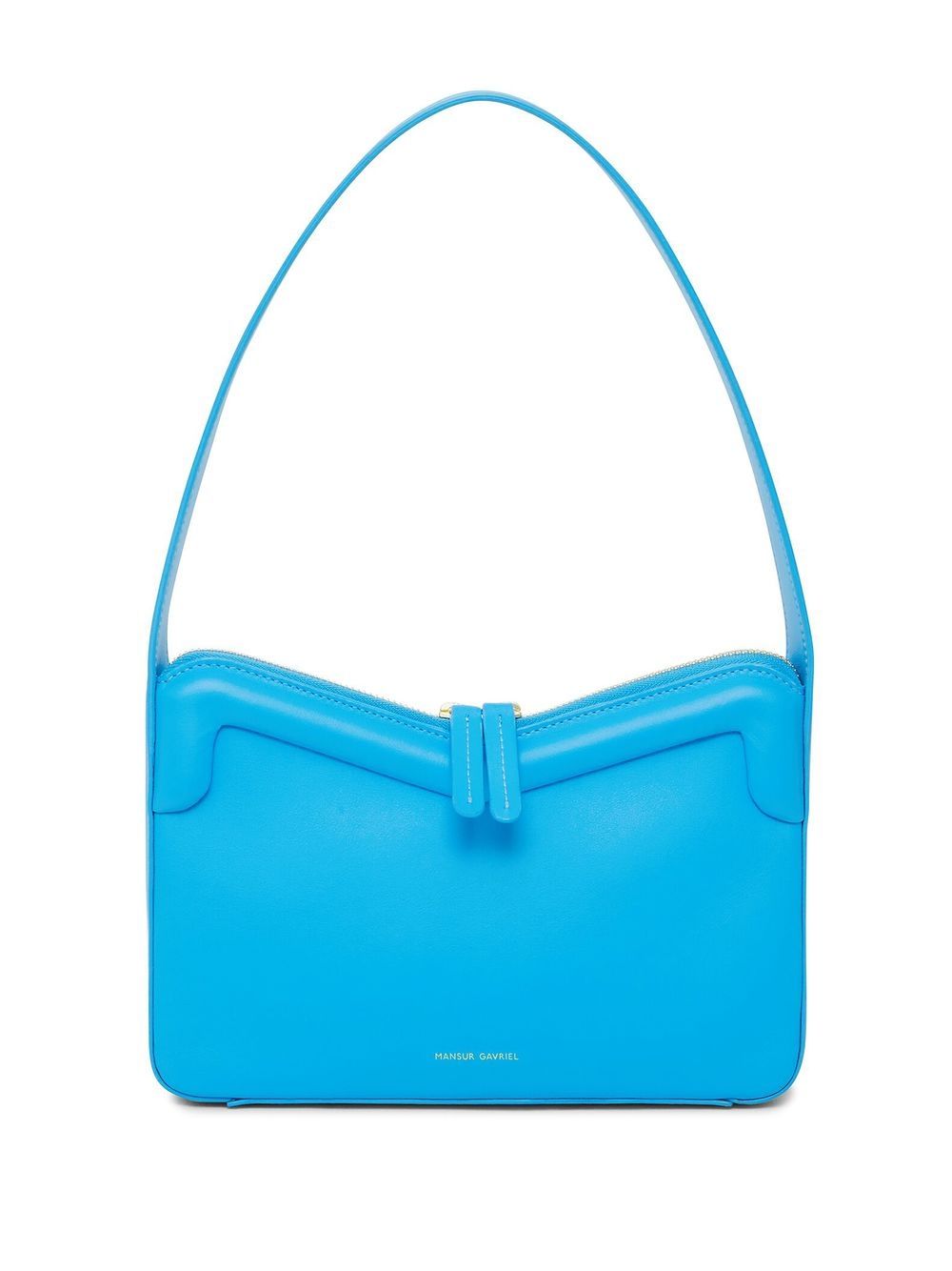 Mansur Gavriel leather logo-print shoulder-bag - Blue von Mansur Gavriel