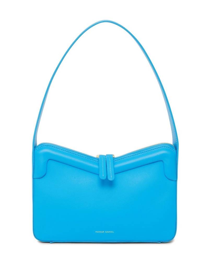 Mansur Gavriel leather logo-print shoulder-bag - Blue von Mansur Gavriel